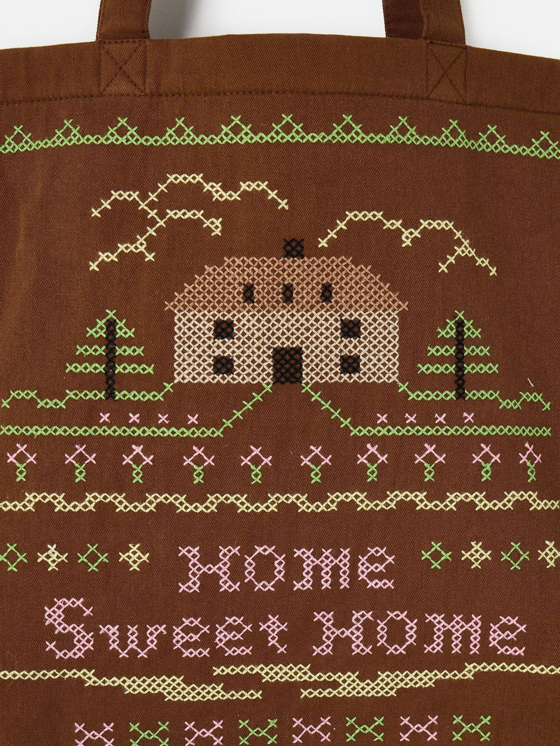 Oliver Bonas brown home sweet home tote bag, UK version