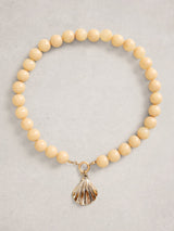 Next White Stuff Natural Chunky Shell Charm Necklace- Buy online at McGrocer