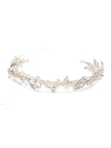 Next Jon Richard Silver Plated Delilah Pave Feather and Pearl Tiara- Buy online at McGrocer