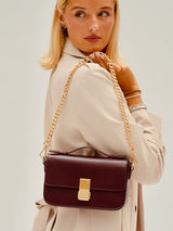 Next Apatchy Burgundy The Flora Leather Bag- Buy online at McGrocer