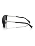 Emporio Armani black rectangle sunglasses with yellow lenses (British brand)