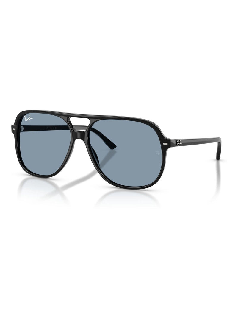 Ray-Ban Bill square sunglasses black acetate blue lenses (British brand)