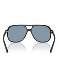 Ray-Ban Bill square sunglasses black acetate blue lenses (British brand)