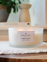 Next Made by Zen White Signature Scented Candle - Amber Sakura 8cm- Buy online at McGrocer