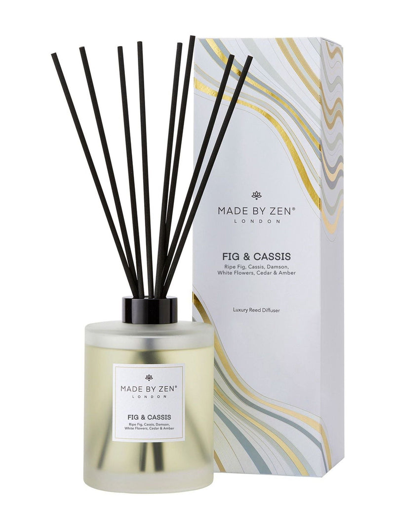 Made by Zen White Signature reed diffuser Fig & Cassis - British product