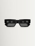 Versace VE4459 black rectangle sunglasses, UK version