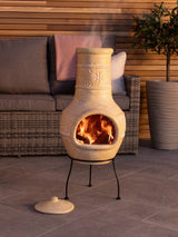 Next Snug Natural Valencia Clay Wood Burning Garden Chiminea - 85cm x 36cm- Buy online at McGrocer