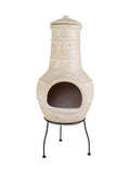 Snug Valencia Clay Garden Chiminea with floral design 85x36cm - British product