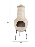 Snug Valencia Clay Garden Chiminea with floral design 85x36cm - British product