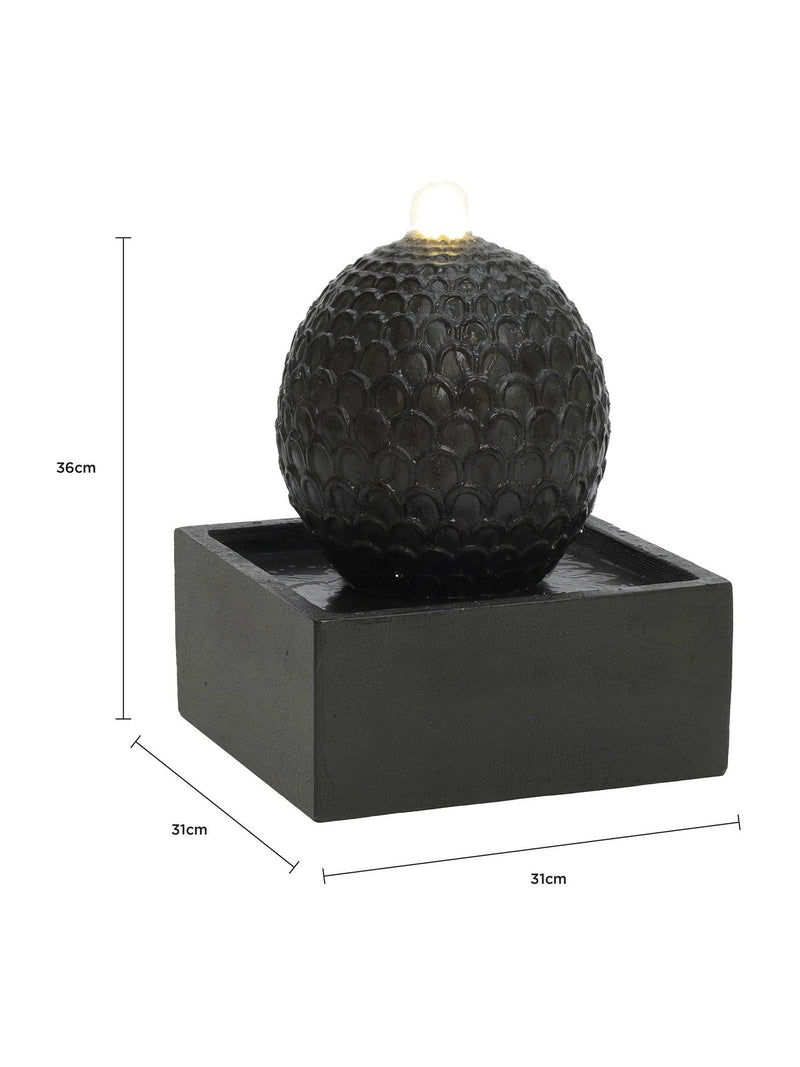 Charles Bentley Arno Sphere water feature grey 36cm (British brand)