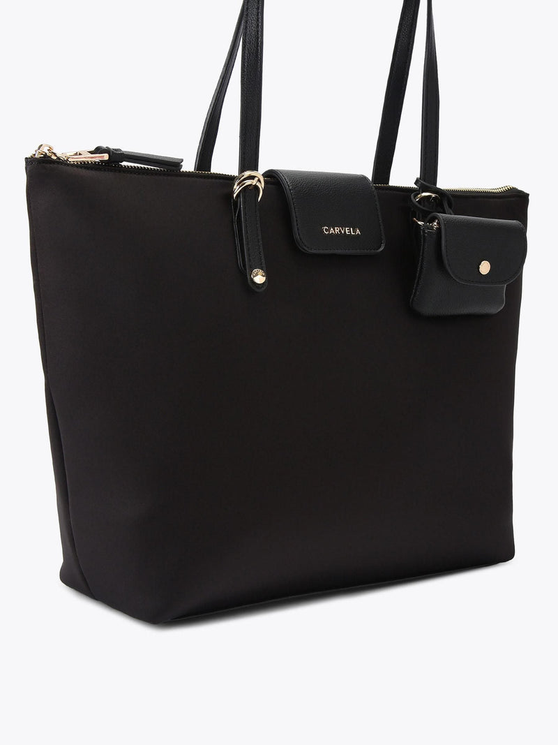 Carvela Marcela black nylon tote bag, imported from the UK