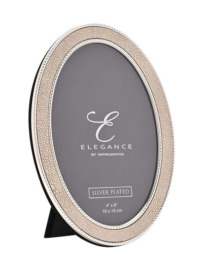 Next Widdop Cream Metal Plated Faux Shagreen Photo Frame- Buy online at McGrocer