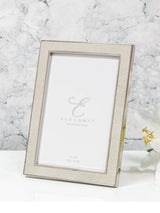 Next Widdop Cream Metal Plated Faux Shagreen Photo Frame- Buy online at McGrocer