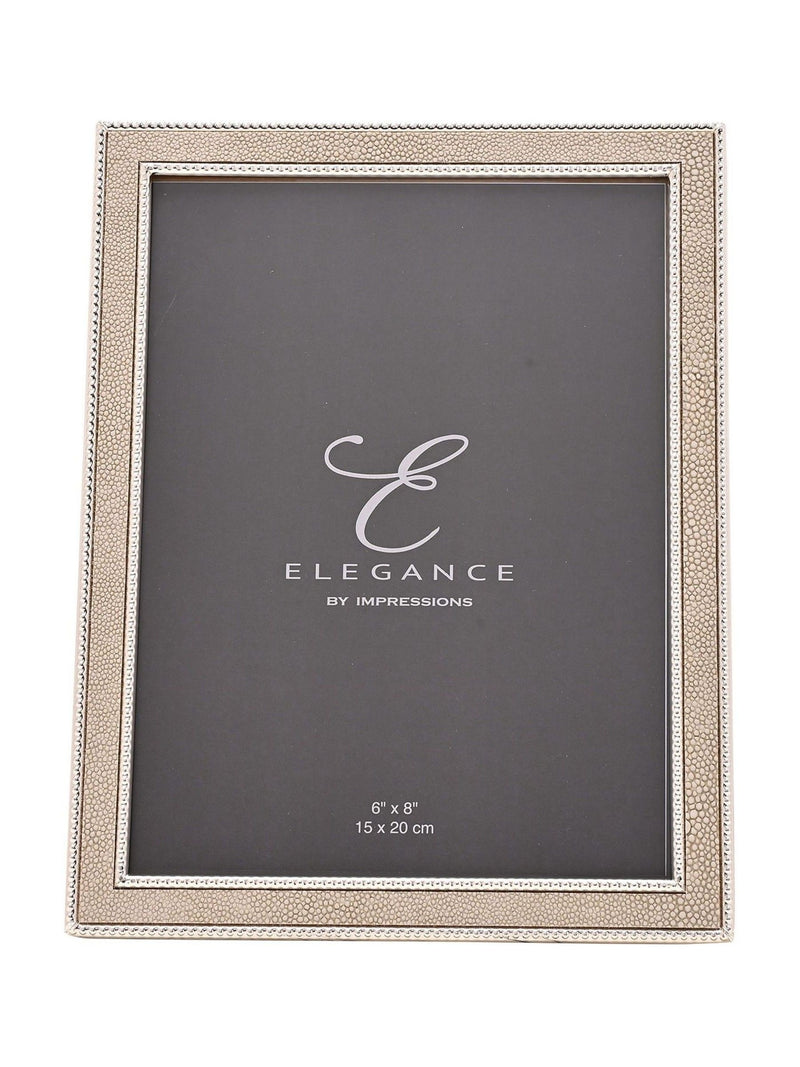 Widdop silver faux shagreen photo frame, imported from the UK