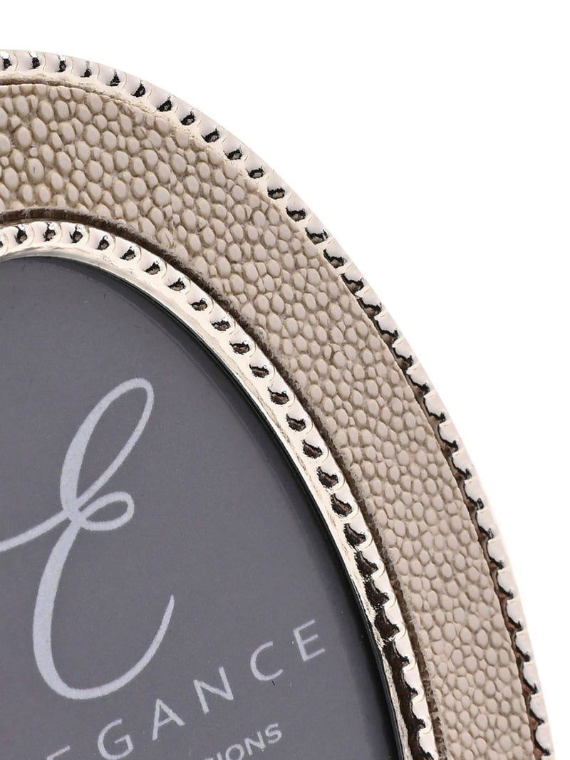 Widdop cream faux shagreen photo frame silver-plated (British brand)