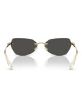 Swarovski gold irregular sunglasses with crystal details, UK version