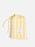 Oliver Bonas yellow muslin striped pillowcases, imported from the UK