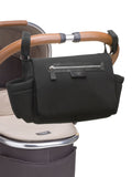 Storksak Stroller Organiser Luxe Bag black and silver - British product