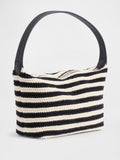 Gap black crochet stripe mini bag with vegan leather strap - British product
