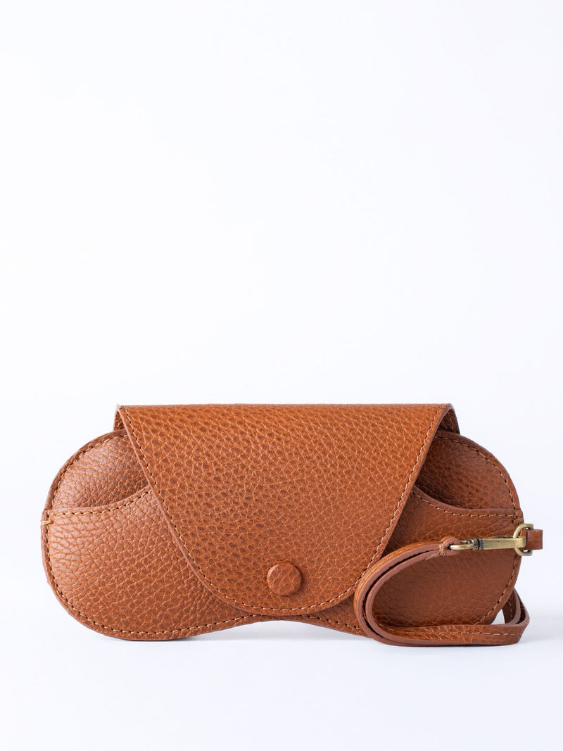 Lakeland Leather brown Tarraby glasses case (British brand)