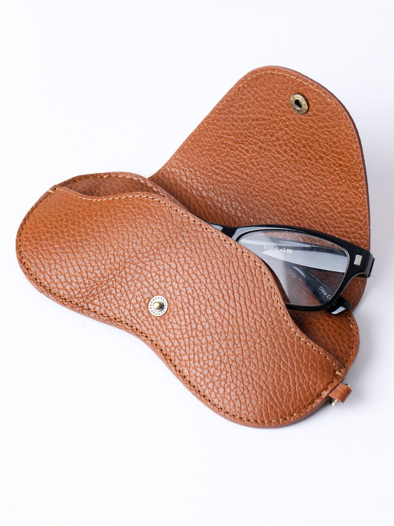 Lakeland Leather brown Tarraby glasses case (British brand)