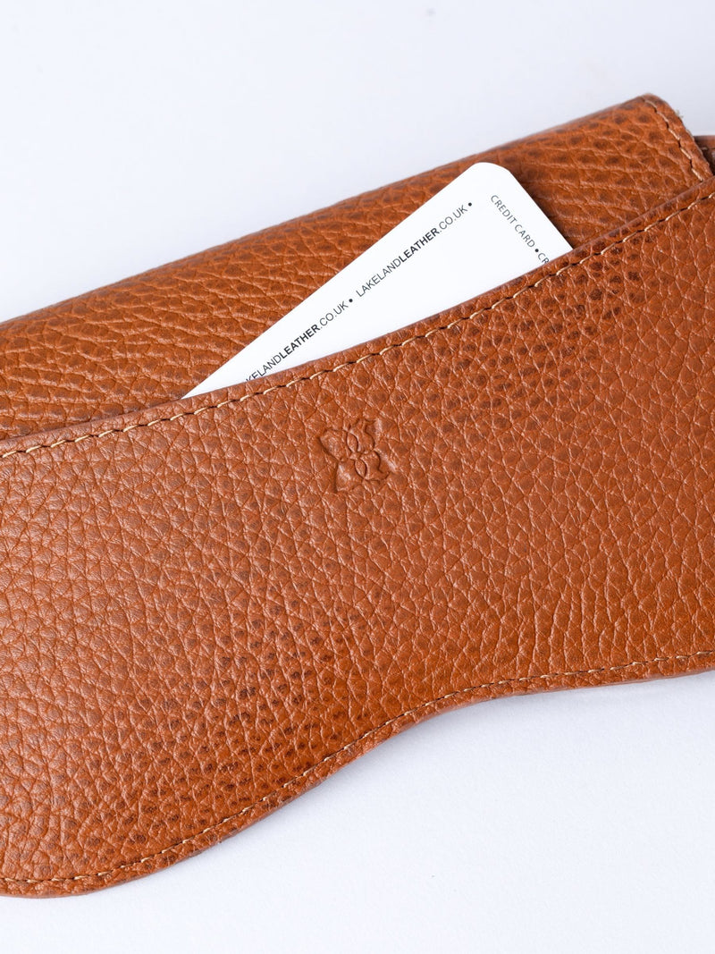 Lakeland Leather brown Tarraby glasses case (British brand)