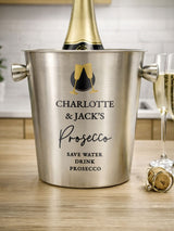 Next PMC Personalised Flute Stainless Steel Ice Bucket Gift Set- Buy online at McGrocer