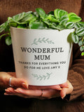 PMC personalised wreath plant pot 14.5cm - British product