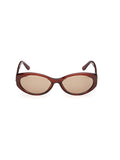 Guess brown injected sunglasses with oval shape and Guess logo - British product
