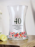 PMC personalised floral waisted vase - British product