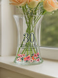 PMC personalised floral waisted vase - British product