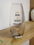 PMC personalised wedding vase 10cm height, UK version