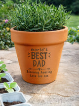 Next PMC Personalised Worlds Best Terracotta Plant Pot- Buy online at McGrocer