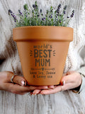 PMC personalised terracotta plant pot - British product