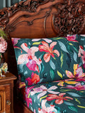 Joe Browns orchid print cotton sateen bedding (British brand)