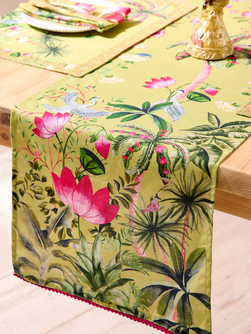 Joe Browns Green Herons Haven table runner, imported from the UK