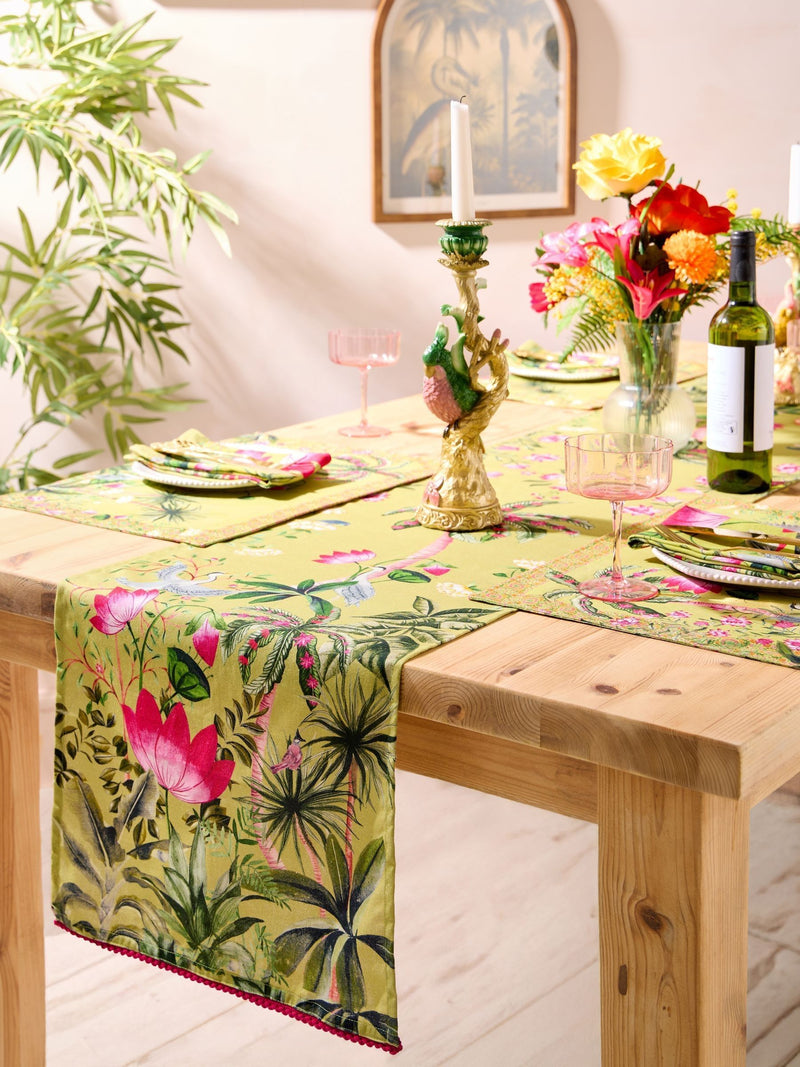 Joe Browns Green Herons Haven table runner, imported from the UK