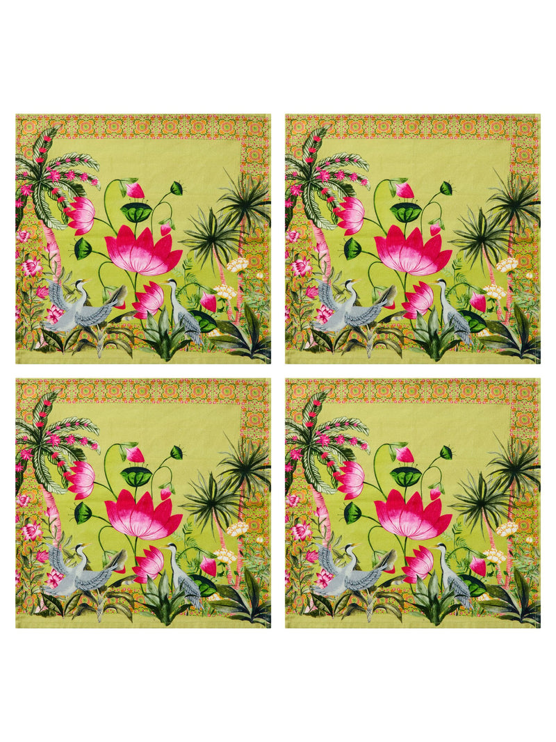 Joe Browns 4 pack green Herons Haven napkins - British product