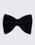 Moss velvet bow tie with silk pre-tied - British product