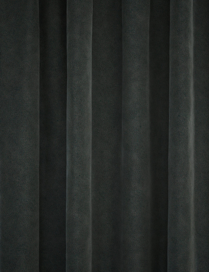Velvet eyelet curtains with thermal lining, imported from the UK