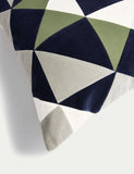 Geometric cushion velvet 50cm square (British brand)