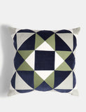 Geometric cushion velvet 50cm square (British brand)