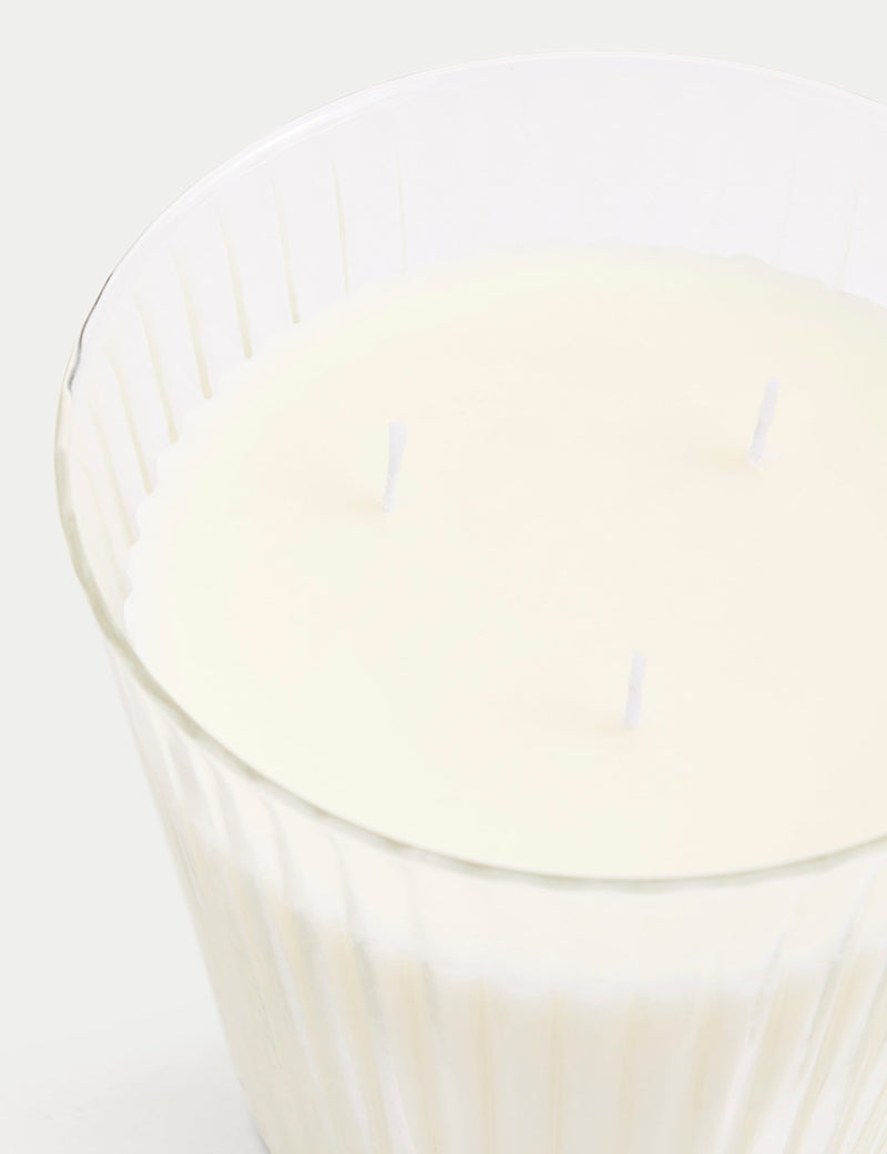 Velvet Iris 3 wick candle in glass vessel (British brand)