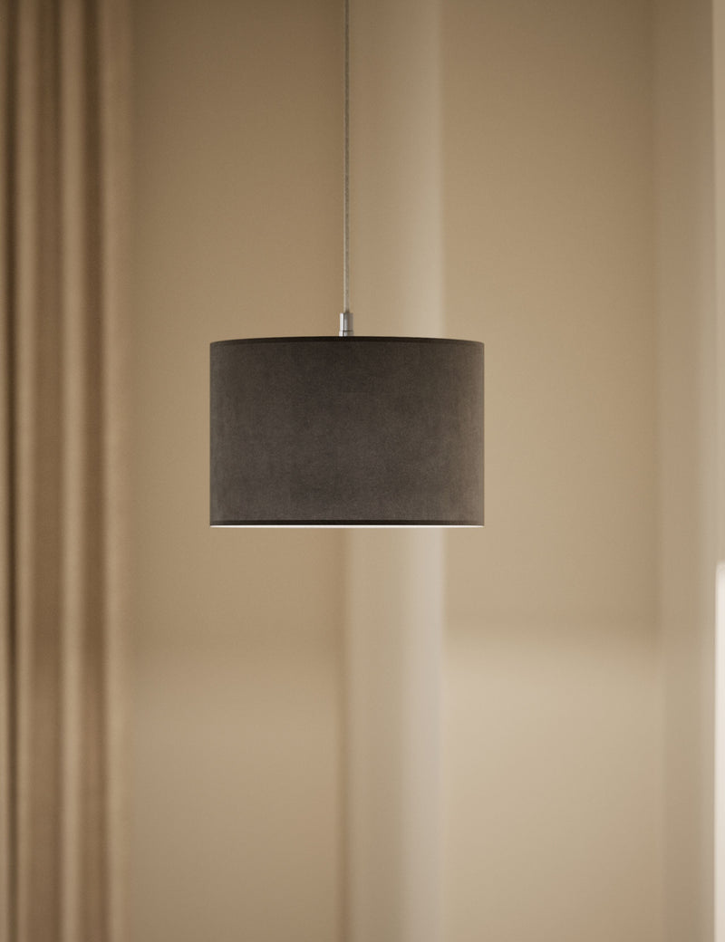 Velvet lamp shade 30cm width - British product