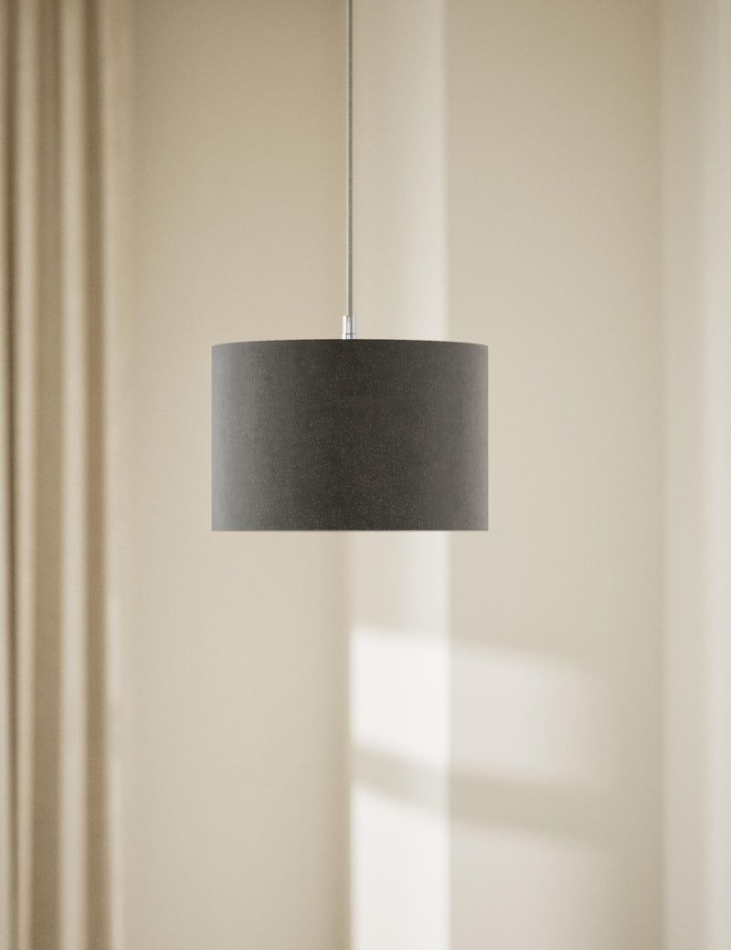 Velvet lamp shade 30cm width - British product