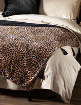M&S Rockett St George Velvet Leopard Love Tasselled Throw- Buy online at McGrocer