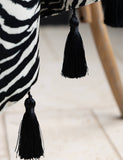 Rockett St George velvet zebra tassled throw, imported from the UK