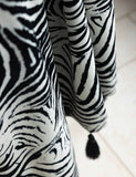 Rockett St George velvet zebra tassled throw, imported from the UK