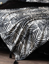 M&S Rockett St George Velvet Zebra Tassled Throw- Buy online at McGrocer