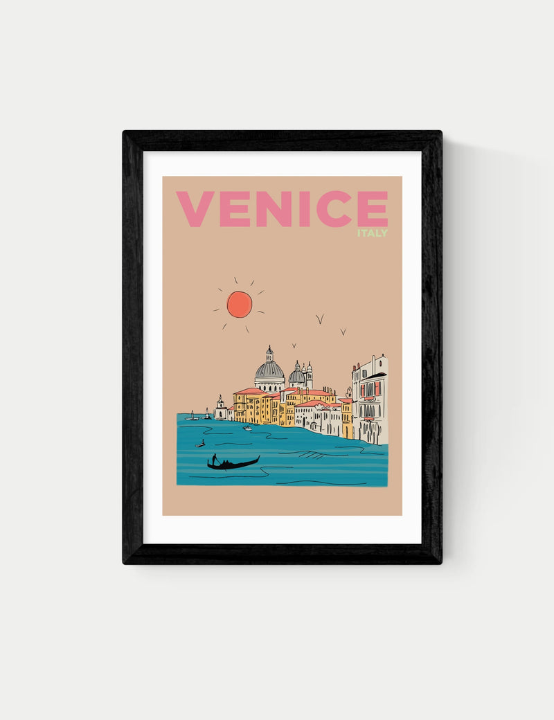 East End Prints framed Venice Italy art print, imported from the UK